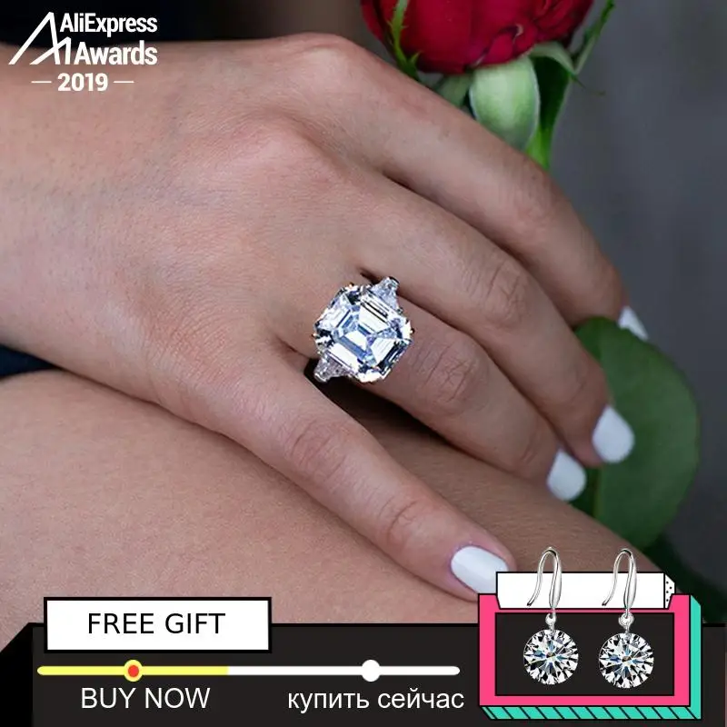 14*16mm Emerald Cut NOT FAKE S925 Sterling Silver Ring SONA Diamond Halo citrine sapphire amethyst ruby coloured diamond