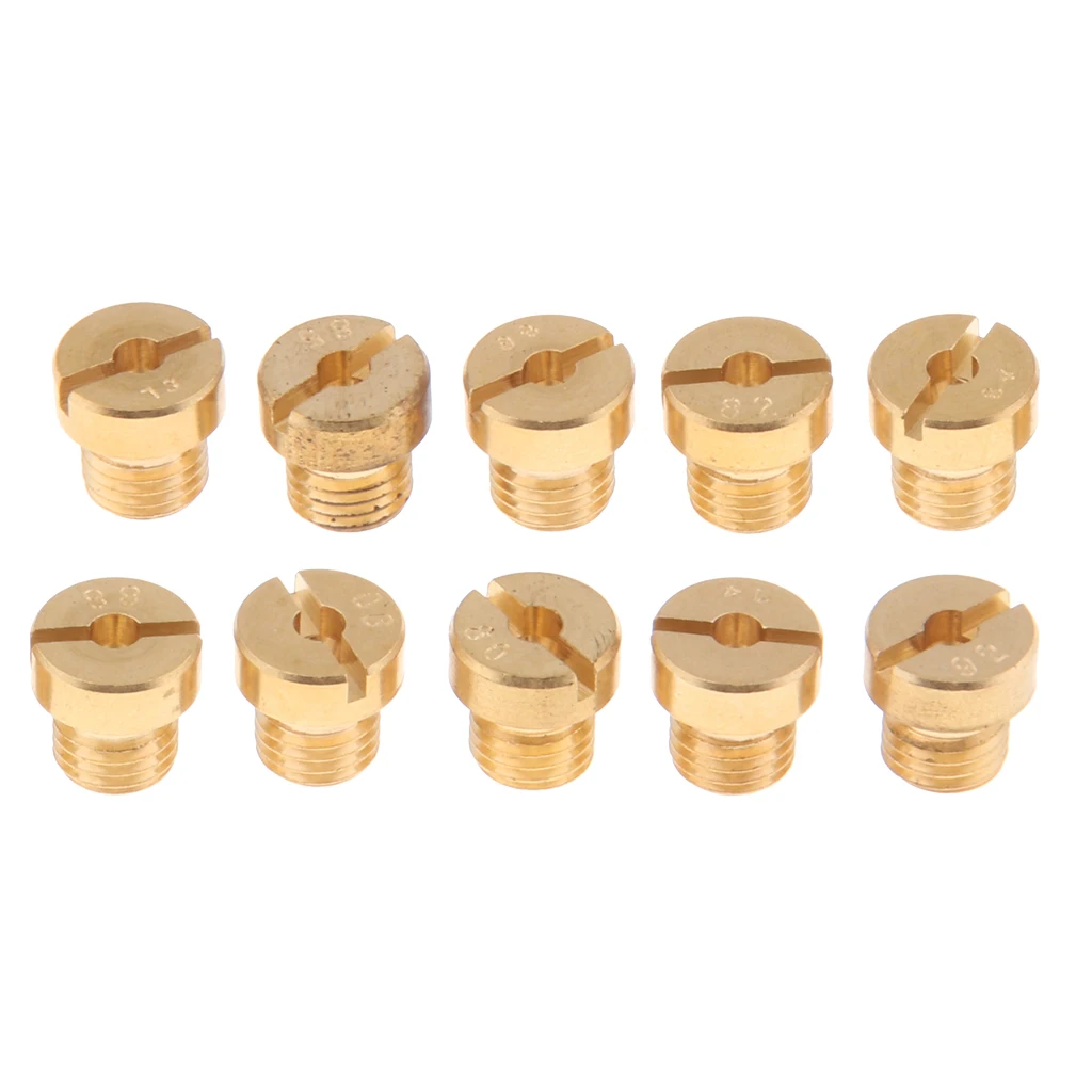 8PCS Universal Carburetor Main Jet Kit #74 78 80 82 84 85 86 M6 Injector Nozzle