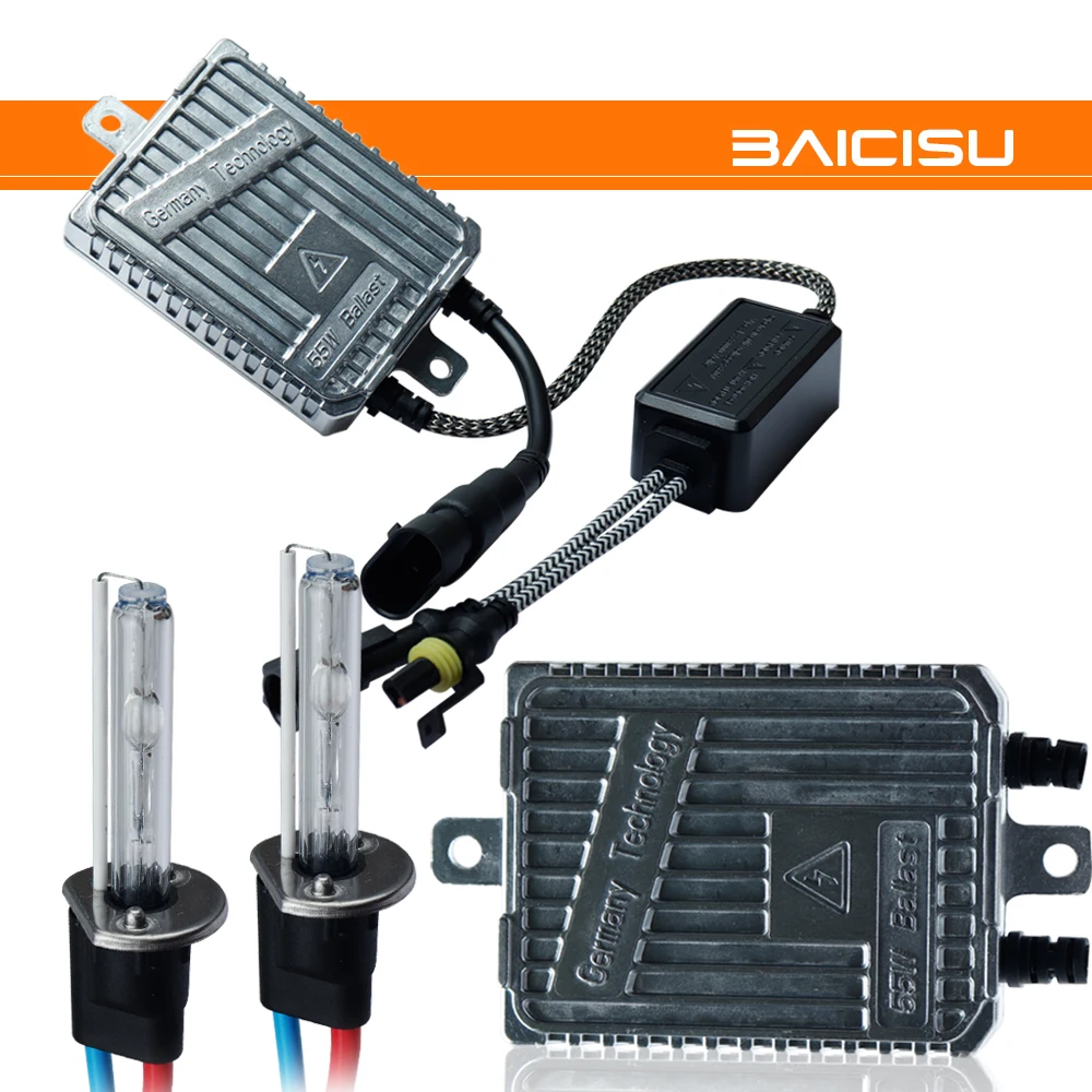 

55w fast start Xenon lamp H7 Slim Ballast kit HID Headlight Bulb H1 H11 hir2 hb3 H4 Bi-Xenon 6000k white Replace Halogen light