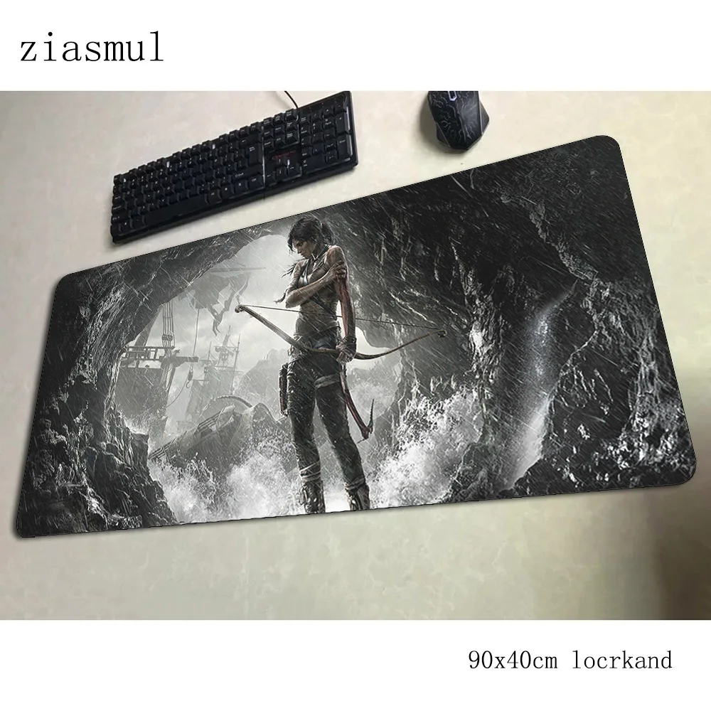 Tomb raider коврик для мыши xl компьютерный геймер Коврик для мыши 900x400x3 мм большой милый коврик для Мыши Эргономичный гаджет офисный стол коврики