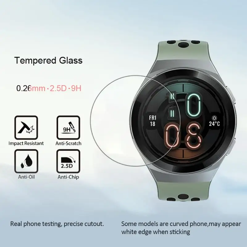 

For Huawei Watch GT2e 42 46 MM Clear Film Ultra-thin 9H 2.5D Premium Screen Film Scratch Resistant Coated Glass Film TXTB1