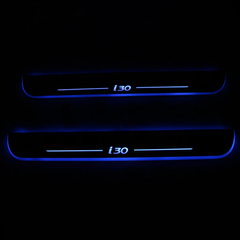 

SJ Custom Fit Trim Pedal Car Exterior Parts LED Door Sill Scuff Plate Auto Accessories light For HYUNDAI I30 2015 2016 2017 2018