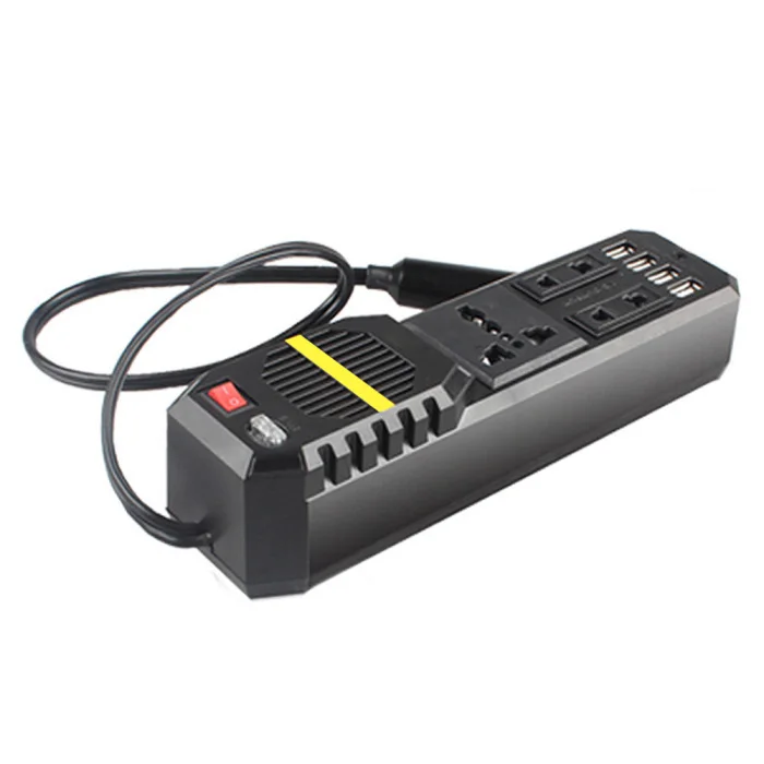Автомобильный инвертор 200W 12V постоянного тока до 220V инвертор 4 Порты usb для ноутбука Смартфон бытовой YAN88