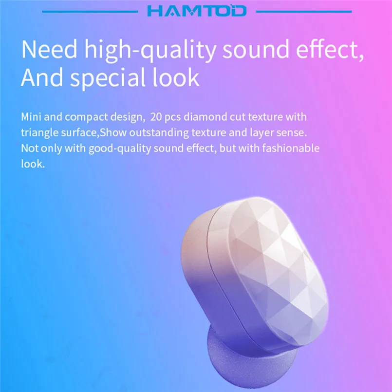 HAMTO V200 настоящие беспроводные наушники BT5.0 беспроводные Bluetooth наушники стерео Hi-Fi гарнитура Fone De Ouvido Sem Fio 40NOV21