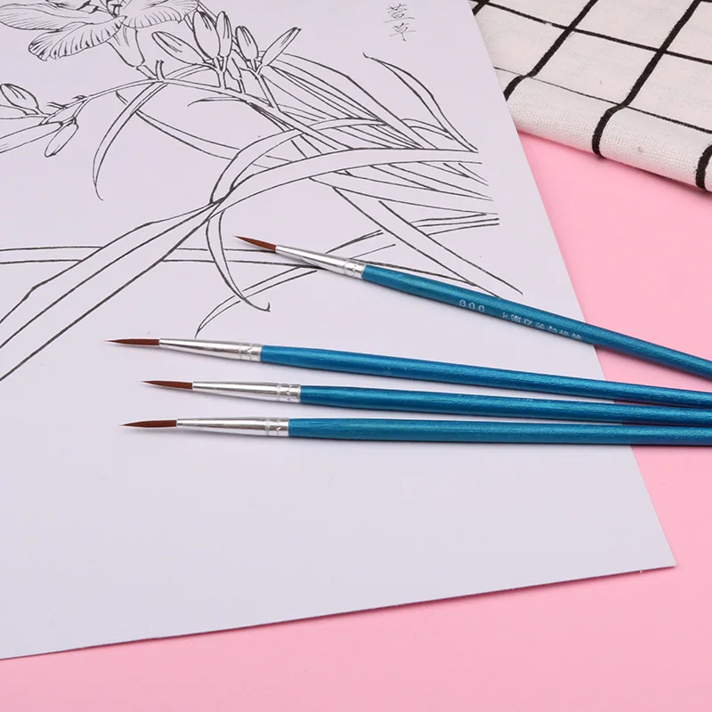 10 шт./компл. тонкая ручная краска ручка крючок синяя губка для рисования