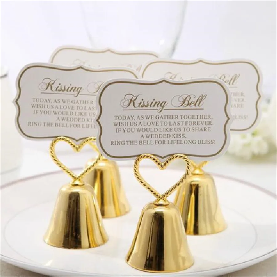 

Wedding Banquet Party Supplies Creative Small Bell Seat Clip Name Card Holder Wedding Decoration Small Table Clip Resin Folder
