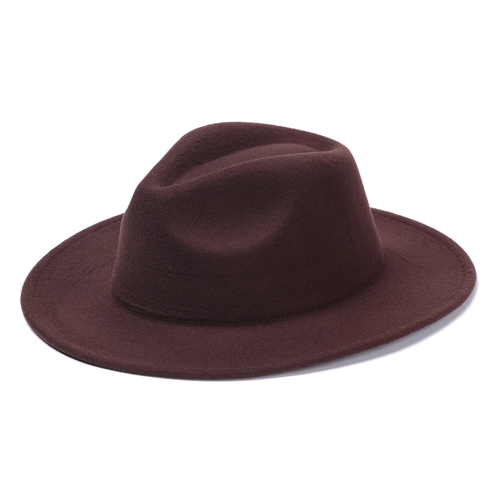 Осень-зима, имитация шерсти, для женщин, мужчин, дам, Fedoras, топ, джаз, шляпа, европейская, с широкими полями, американский котелок, шапки, новая мода