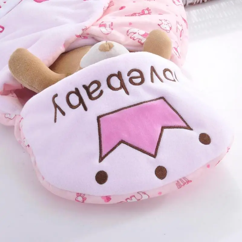 Детский спальный мешок с капюшоном, спальный мешок с мультипликационным принтом, детский теплый плотный зимний конверт для мальчиков и девочек