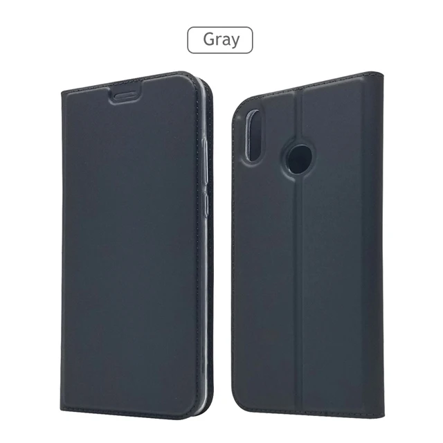Gray Чехол для Honor 8X 7X 6X, флип-кошелек, кожаный чехол для huawei Honor 8X, чехол с магнитной подставкой, флип-чехол для Honor 7X, Honor 6X, чехол s - Цвет: Gray