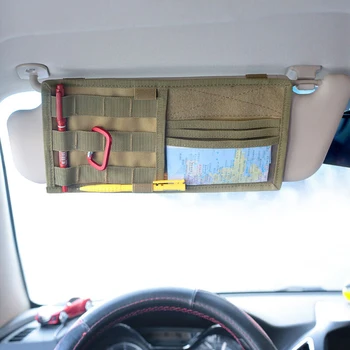 

16 * 32cm Nylon Car Accessories Vehicle Car Sun Visor Panel Board Organizer Kit Storage Bag Tactical Pouch Universal