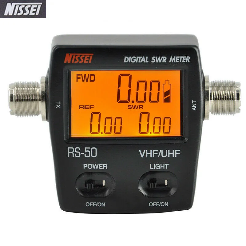 Цифровой счетчик NISSEI цифровой SWR / Watt Meter RS50 125-525 МГц разъем типа UHF/VHF M для