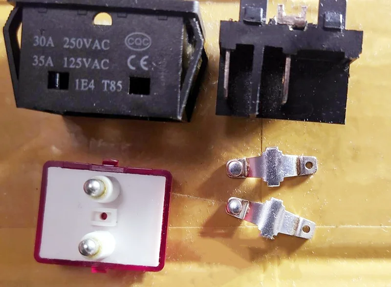 KCD4 for welding machine 30A 250V high current 22*29 red copper rocker power switch 4Pin button electrical accessories power switch