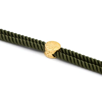 

10pcs Sliding Adjustable Cord Bracelet, Half-finished Bracelet with Stopper Beads, Dark Olive Green (FB-075-5)
