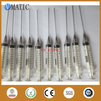 

High Quality Non Sterilized 10 Sets 10ml/cc Plastic Syringe 16G Luer Lock Dispensing Needle Tips 9.5cm 95mm Tubing Length