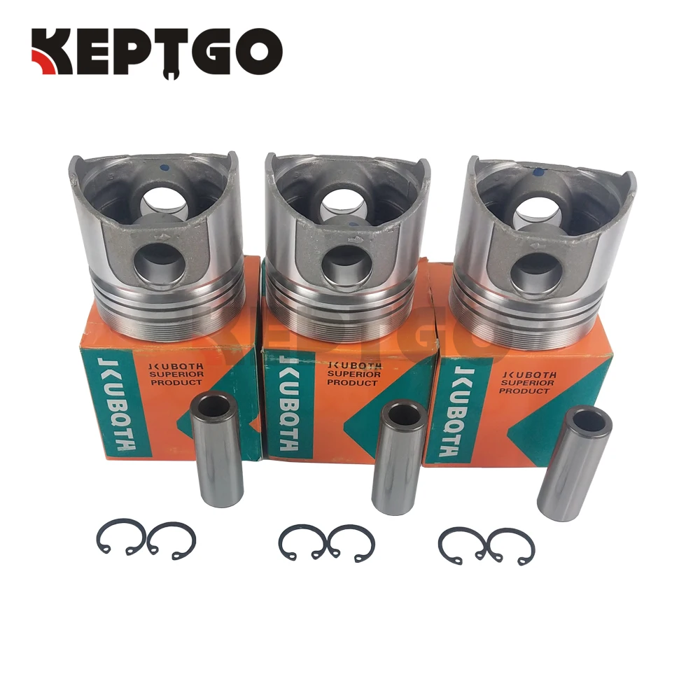 3 шт поршень с зажимом и штифтом STD 16304-2110 для двигателя KUBOTA D905 D905E B905B B905H 72 мм