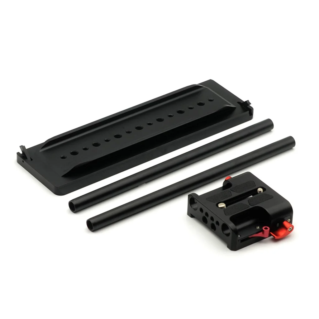 Aluminum Alloy Camera Base Plate Quick Release Plate System for 15mm Rod Systems SLR DSLR Camera Studio Photography Accessories