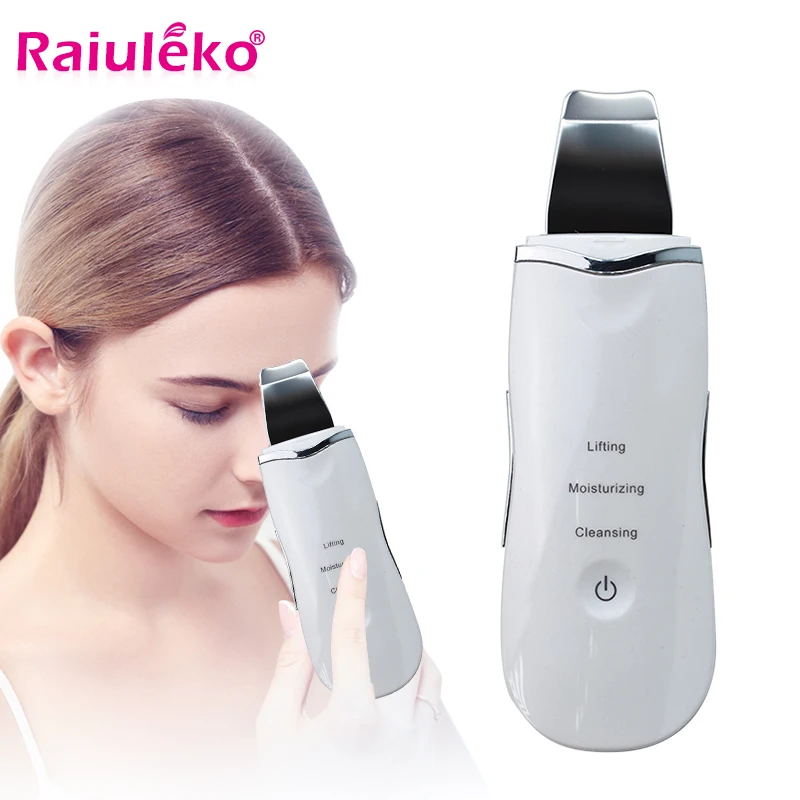 

Ultrasonic Skin Scrubber Deep Cleaning Face Scrubber Vibrating Facial Cleansing Skin Spatula Peeling Beauty Instrument Device