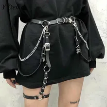 Любовь Сердце девушка хип-хоп цепочка пояс женский сладкий Регулируемый диско танцы пояс в стиле панк