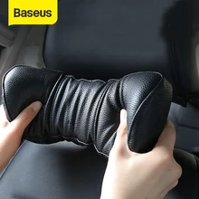 Baseus Universal Car Pillow 3D Memory Foam Warm Car Neck Pillow PU Leather Car Seat Headrest Cushion Head Rest Auto Accessories