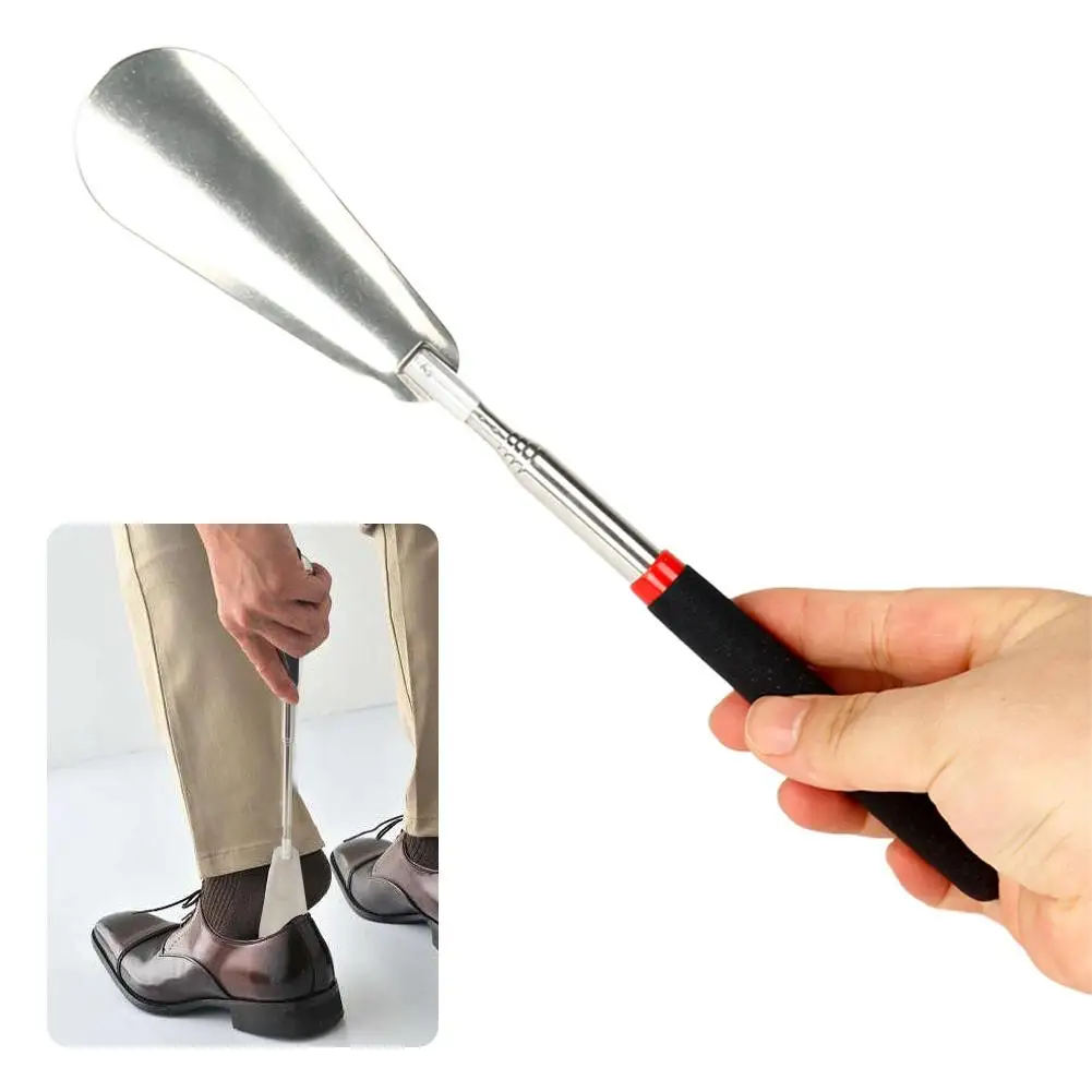 Telescopic Steel Long Handle Professional Shoe Horn Flexible Long