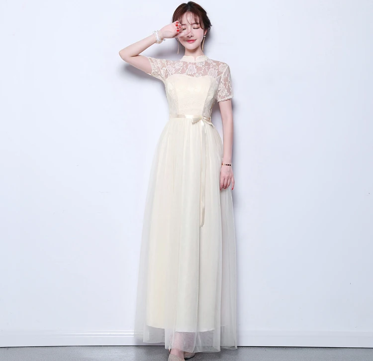 Vestido Azul Marino, длинное платье для свадебной вечеринки для женщин, фатиновые кружевные платья для подружек невесты, сексуальное платье для выпускного вечера цвета шампанского