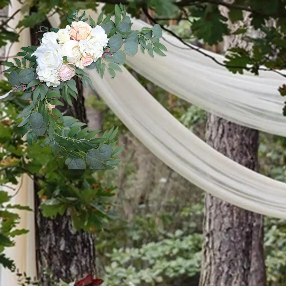 

Useful Beautiful Ornamental Artificial Flower Fake Peonies Rose Eucalyptus Leaves for Garden Simulated Flower