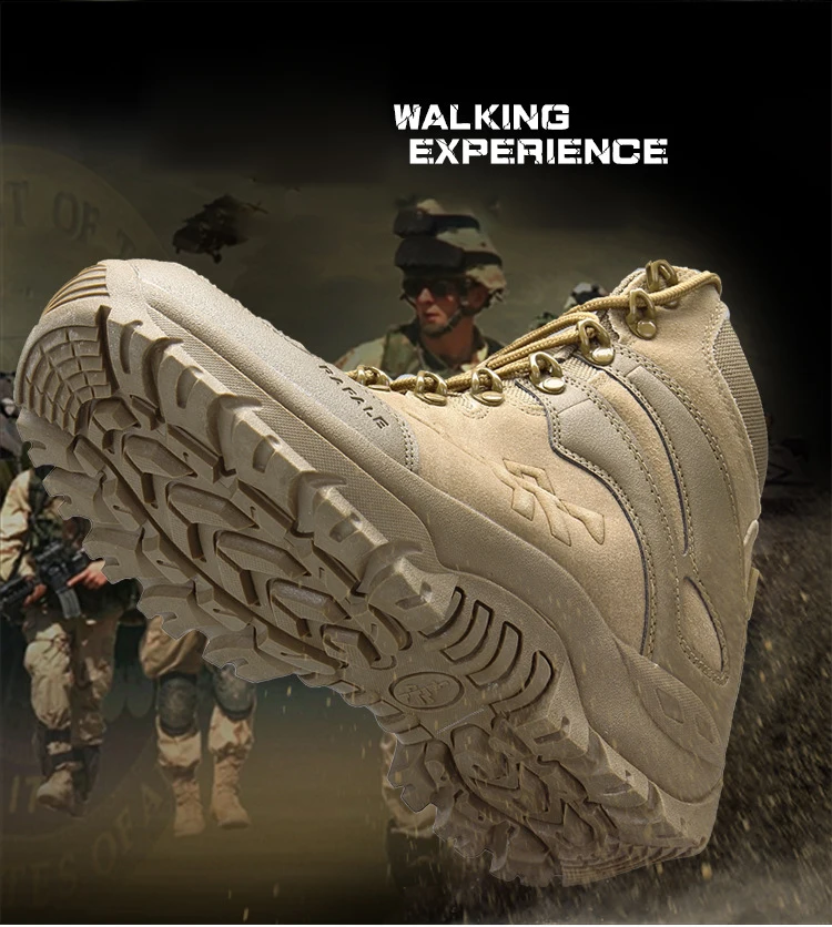 Водонепроницаемая походная обувь для мужчин; кожаная обувь для альпинизма; качественные дышащие ботинки для треккинга; походные охотничьи ботинки