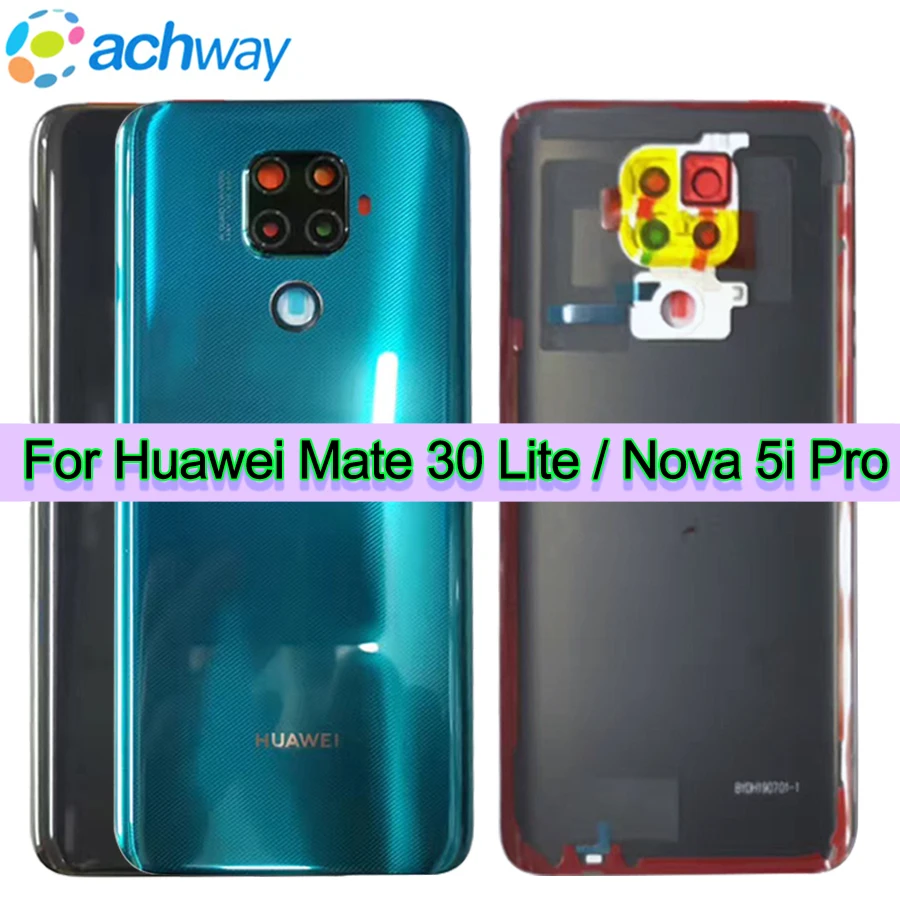 

Original 6.26" HUAWEI Mate 30 Lite Back Battery Glass Cover Rear Door Housing Case for Huawei Nova 5i Pro Battery Cover