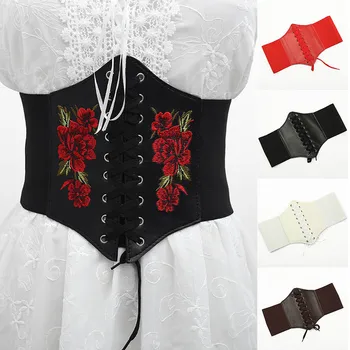 

Women Ladies Elastic Corset Belts Europe and America Style Ladies Clothing Accessories Wide Belt Female Decorations Waistbelt