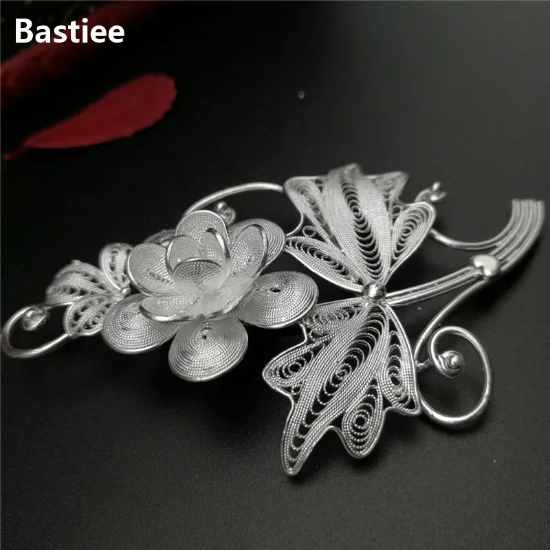 Bastiee 999 Sterling Silver Brooch Rose Flower Brooches For Women Pins  Jewelry Luxury Gift Mother Girlfriend Office Wear - AliExpress