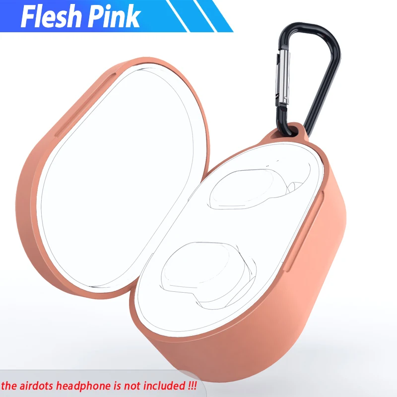 pink Чехол для Xio mi Red mi Airdots, защитный чехол, мягкий силиконовый чехол, ТПУ, защитный чехол для Xio mi Red mi Air Dots Airdot, чехол для защиты от потери - Цвет: pink