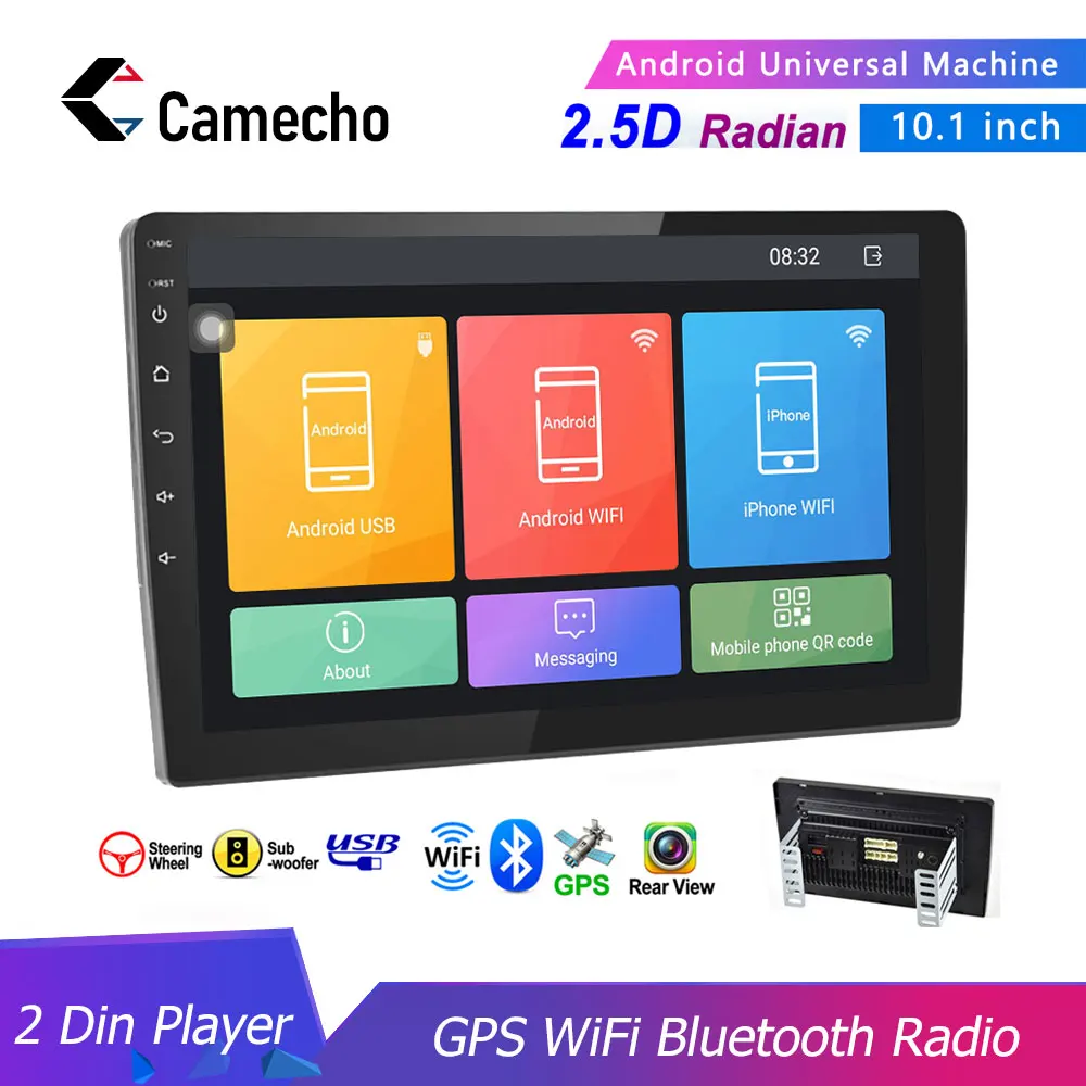 Topbox 2 din 10,1 дюймов автомагнитолы 2 г + 32 г android-авторадио gps навигации с емкостный Экран Wi-Fi 3g Зеркало Ссылка DVD CD Playe