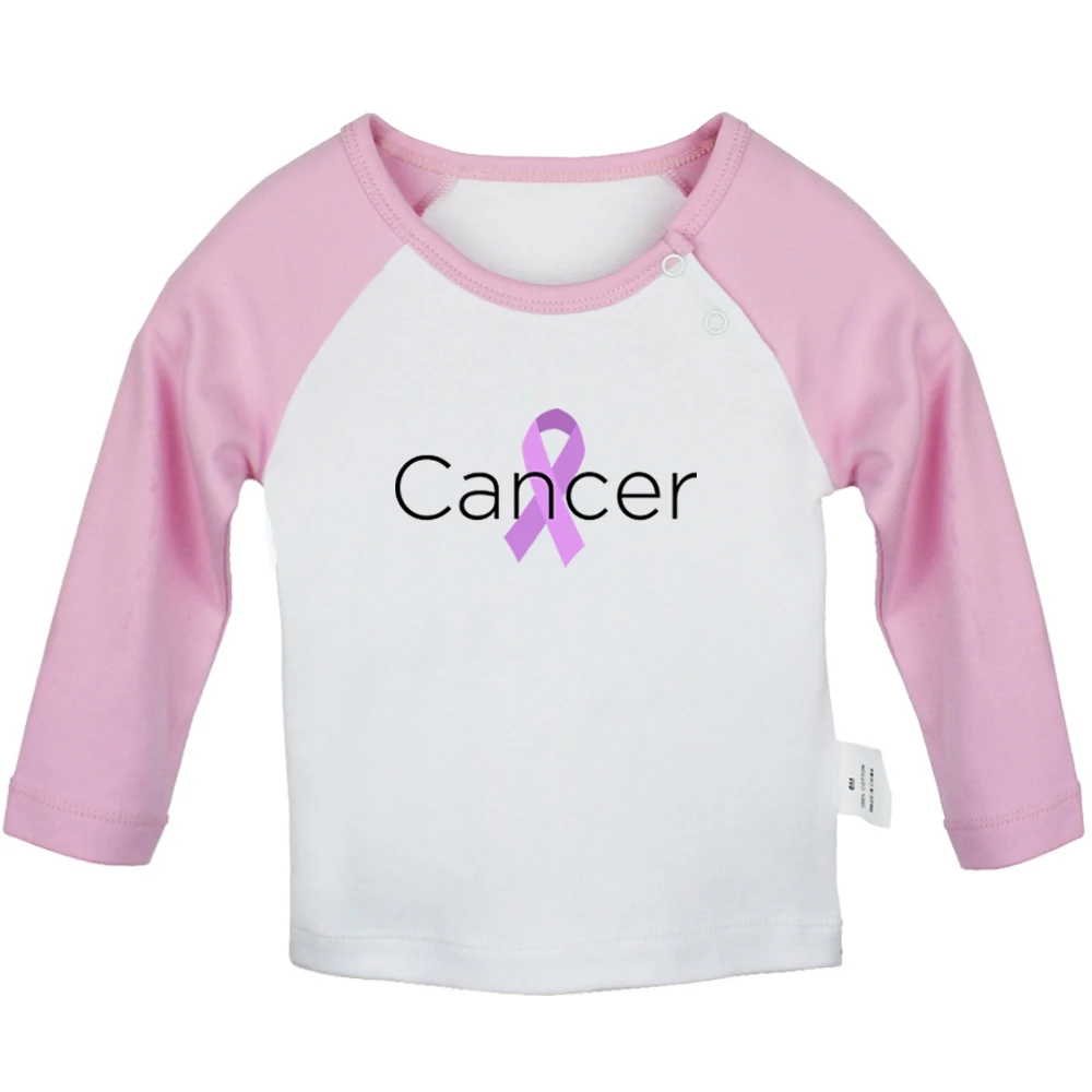 Футболка для новорожденных мальчиков и девочек с принтом «Fight Cancer You Are Beautiful»; хлопковая футболка с длинными рукавами и принтом для малышей - Цвет: JcBabyYCP2078C
