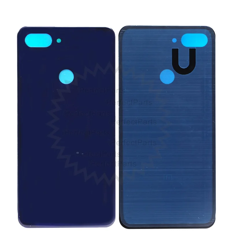 Blue Задний корпус для Xiaomi mi 8 Lite батарея дверь стекло задняя крышка мобильного телефона запасные части для mi 8 lite задняя крышка - Цвет: Blue