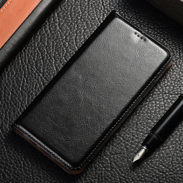 Black Чехол-книжка из натуральной кожи для Oneplus 7 7 Pro 6 6T 7 TPro, чехол для телефона A Plus, 5 T, 7 T, crazy держатель лошади, задняя крышка, сумки, funda - Цвет: Black
