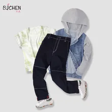 Повседневные брюки для мальчиков весна-лето, дизайн, корейский стиль, модная универсальная одежда для детей возрастом от 4 до 12 лет