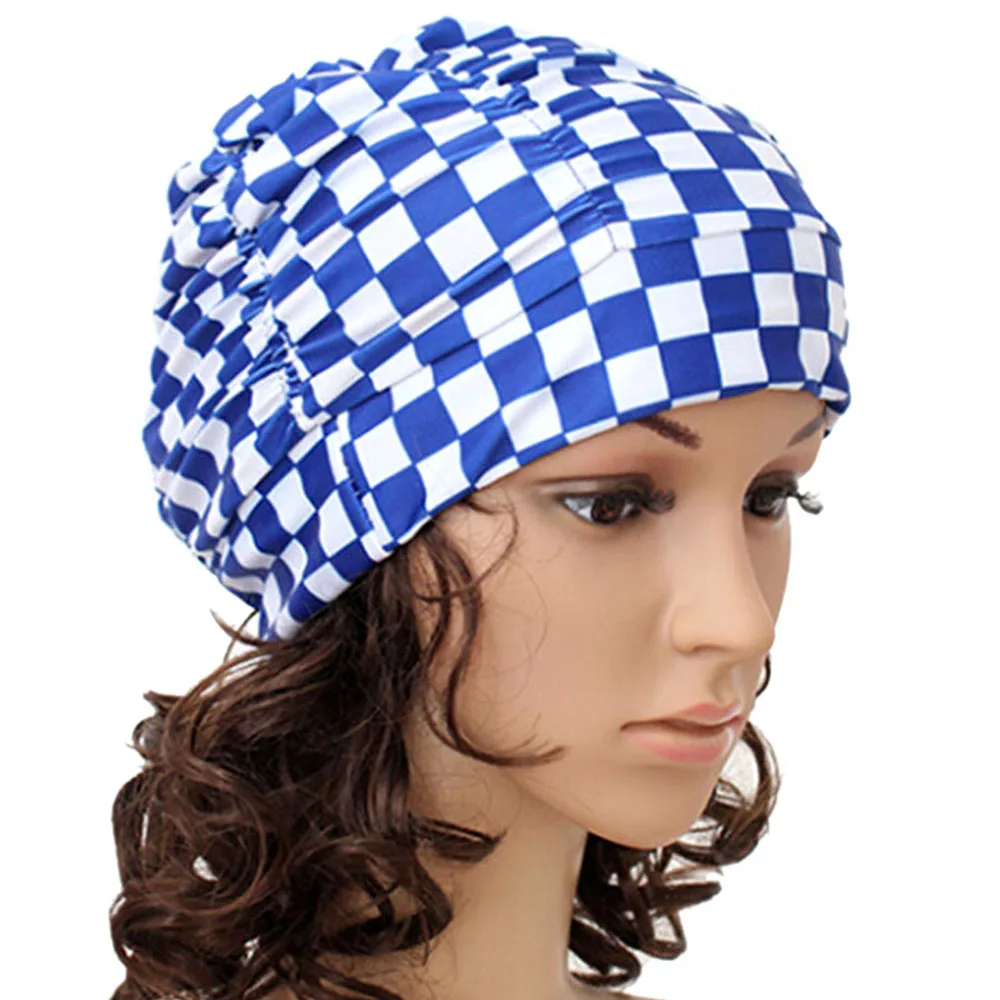 Спортивная Сексуальная женская шапочка для плавания с длинными волосами для девочек, эластичная шапка, драпированная шапочка для купания, шапка для плавания на открытом воздухе - Цвет: LW