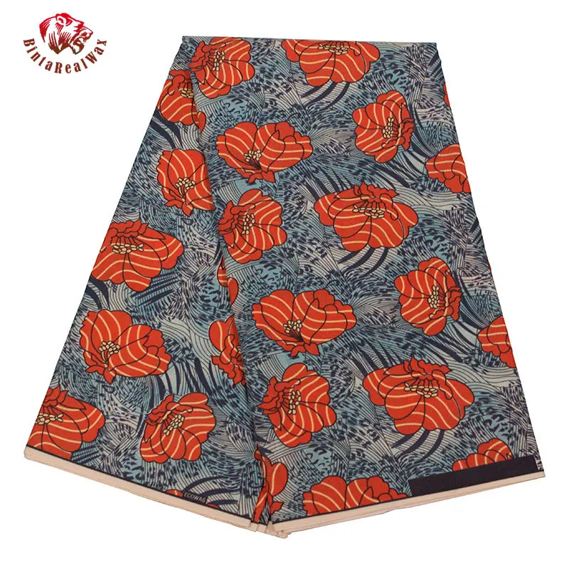 Стиль, полиэстер, восковая ткань, модная,, ткань Binta, настоящий воск, высокое качество, ткань для свадебного платья FP6095