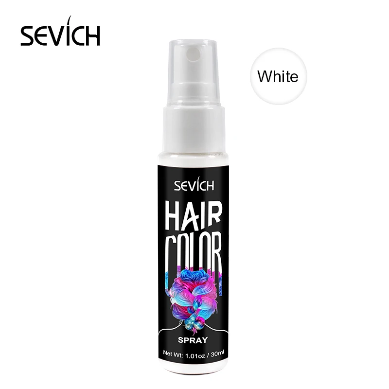 White Sevich 15 мл Краска для волос, мгновенный временный цвет волос, краска для волос, продукты для укладки, одноразовая краска для волос, красота, макияж - Цвет: White