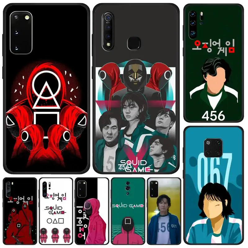 Korea Hot Show Squid Game TV 456 Soft TPU Phone Case For OPPO F 1S 7 9 K1 A77 F3 RENO F11 A5 A9 2020 A73S R15 REALME Pro | Мобильные