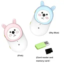 Детская мини-камера с двумя объективами и мультипликационным Кроликом, WiFi, 2,4 дюймов, HD lcd экран, 300 Вт, Цифровая зеркальная фотокамера, детские развивающие игрушки