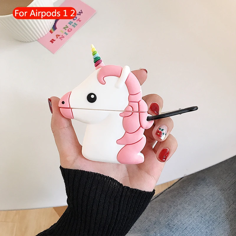 627 Беспроводные Bluetooth наушники мультфильм милый чехол для Apple Airpods 2 гарнитура силиконовая кожа защитная коробка для Airpod аксессуары - Цвет: 627