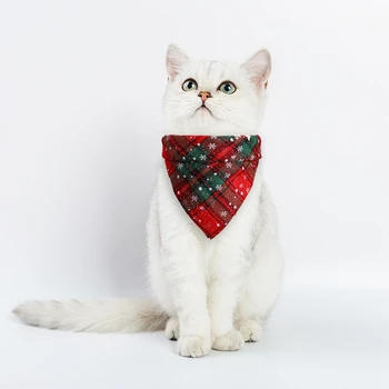 

FENGRISE Snowflake Christmas Pet Triangular Scarf Merry Christmas Decor for Home Xmas Pet Gifts Navidad 2020 Happy New Year 2021