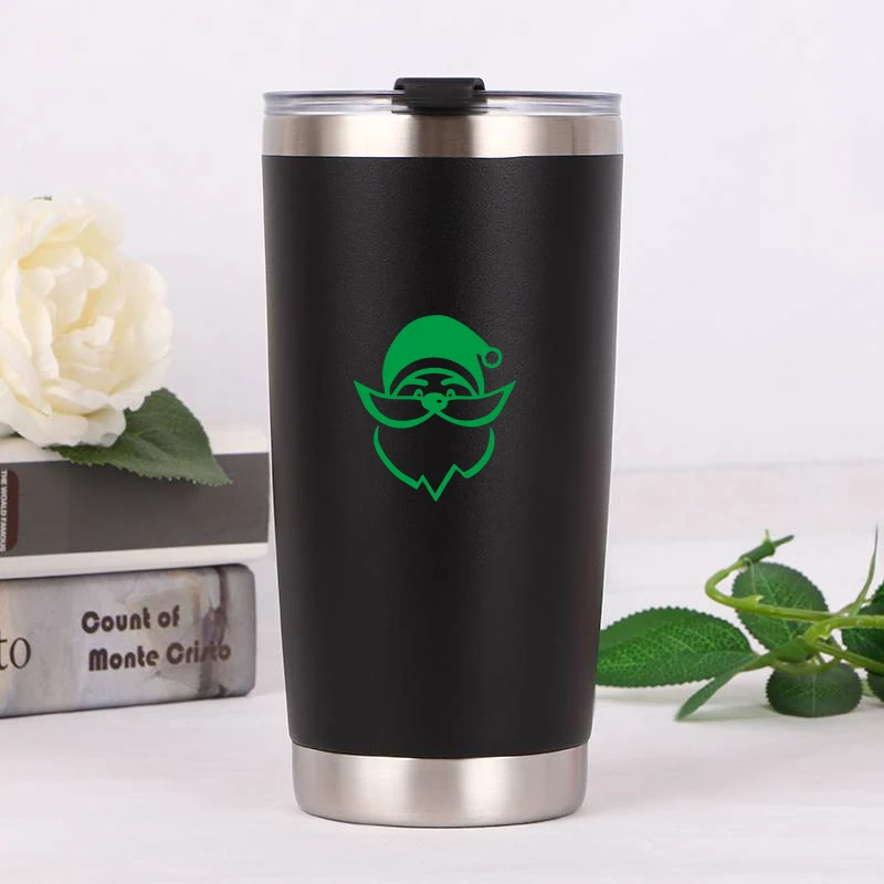 20oz B Рождественский подарок Санта Клауса для мужчин и женщин с двойными стенками, кружка из нержавеющей стали, бутылка для воды, автомобильная чашка - Цвет: 20oz B