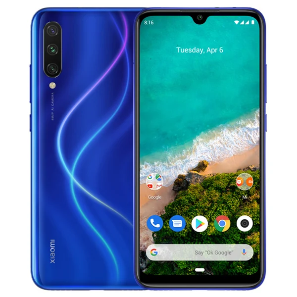 Blue Глобальная версия Xiaomi mi мобильного телефона A3 mi A3 4GB 64GB 48MP+ 32MP камера Snapdragon 665 Octa Core 6,08" 4030 mAh - Цвет: Blue