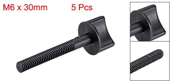 M6x30mm 40mm 5Pcs Uxcell 5/10 шт. винт с накатанной головкой M6x20/M6x30mm 0,25x2 дюйма 30/40/60/75 мм стержень Пластик метрические болты частичная резьба - Цвет: M6x30mm 40mm 5Pcs