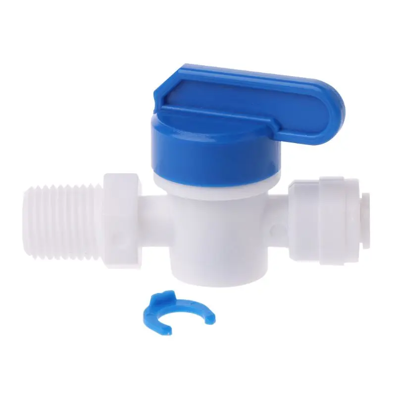 Straight Inline Ball Valve Tube Quick Connect RO Water Reverse Osmosis System