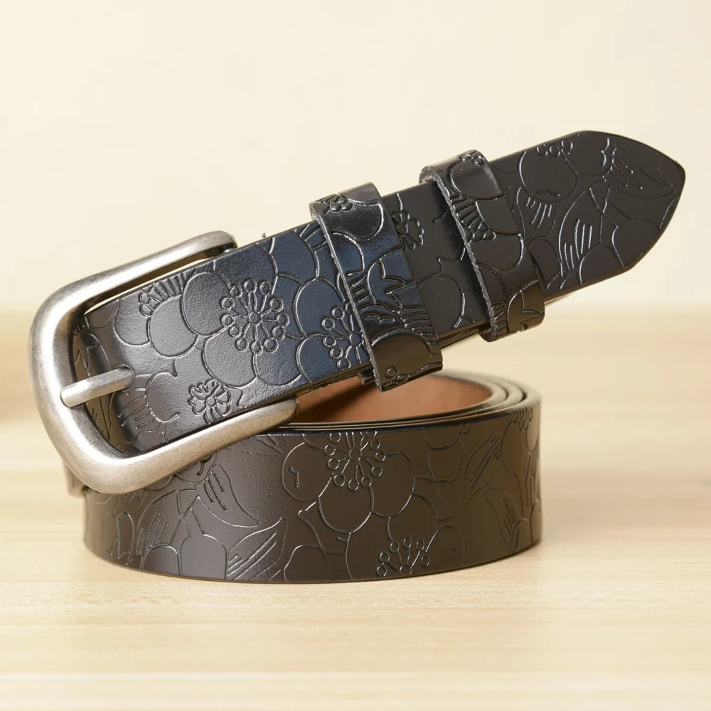Genuine Leather Belts For Women Luxury Strap Female Fashion Classic Vintage Pin Buckle Men Belt Decoration Waist Belt