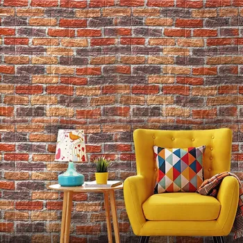 

Wallpapers Home Improvement 3D Retro Simulated Brick Wall Decor for Living room Bedroom Restaurant Wall Coving Wall Stickers