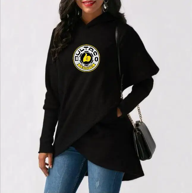 

Women's Letter Pocket Hoodie BULTACO CEMOTO Long Sleeve Fleece Jacket Autumn and Winter New bts Hoodie Fashion Pullover